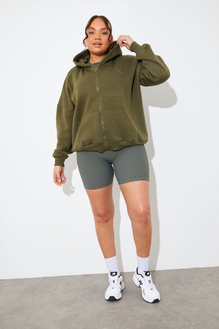 FITS EMBROIDED ZIP UP JERSEY JACKET 