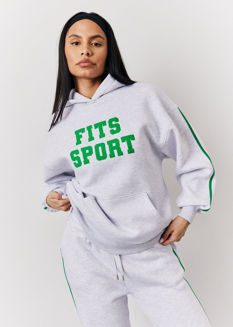 Grey Fits Sport Bubble Print Hoodie