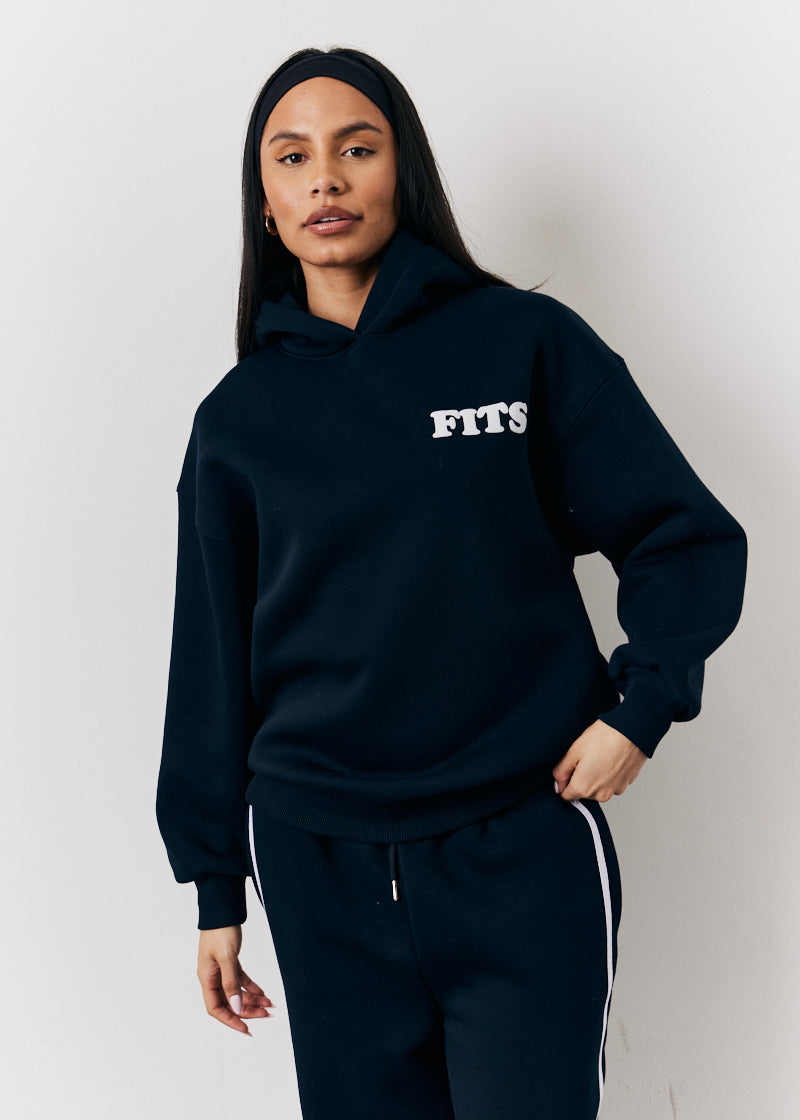 Navy Fits Bubble Print Hoodie