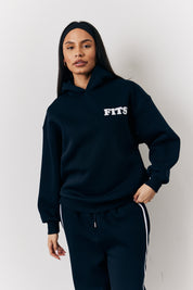 Navy Fits Bubble Print Hoodie