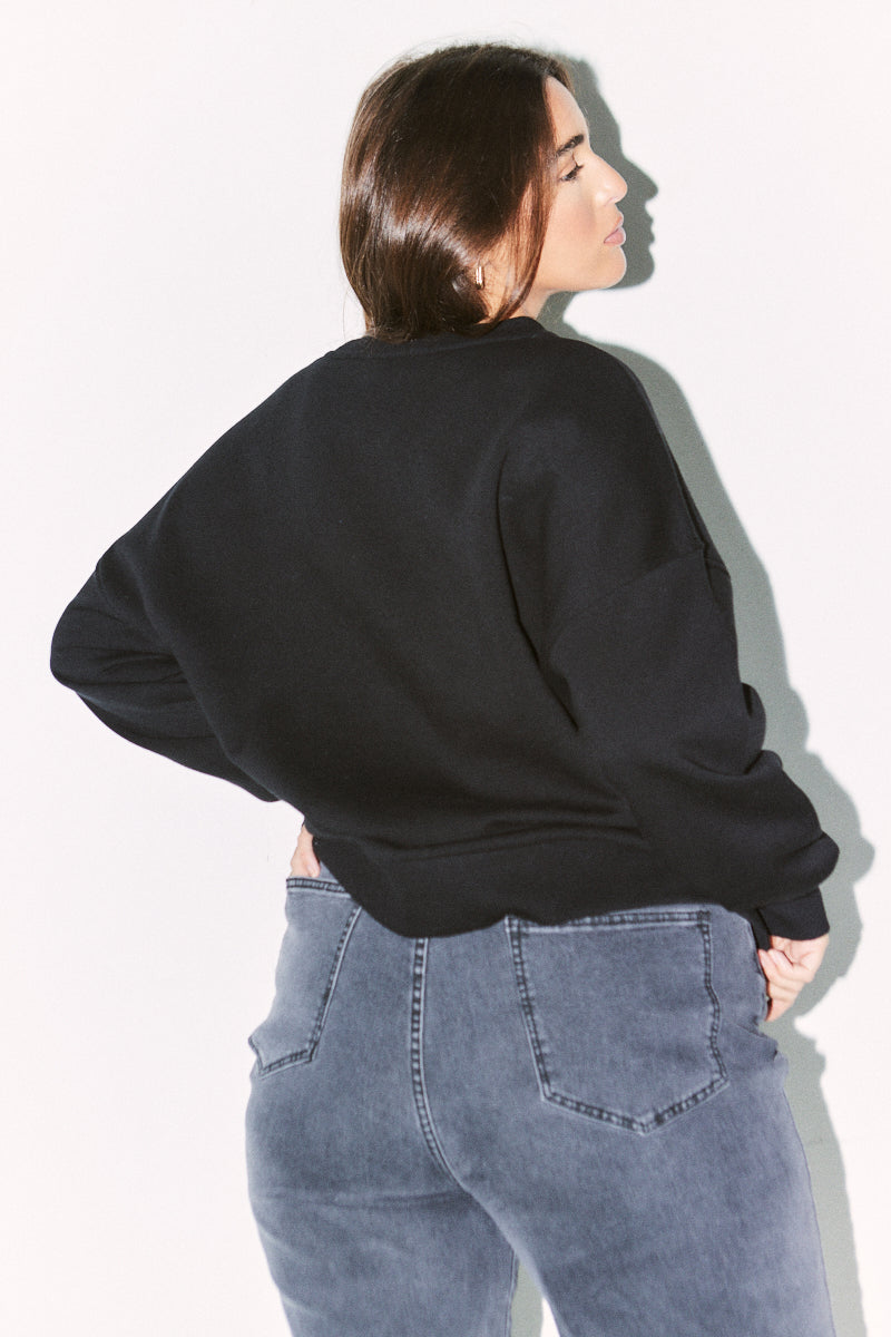 Fits Printed Crew Neck Sweatshirt
