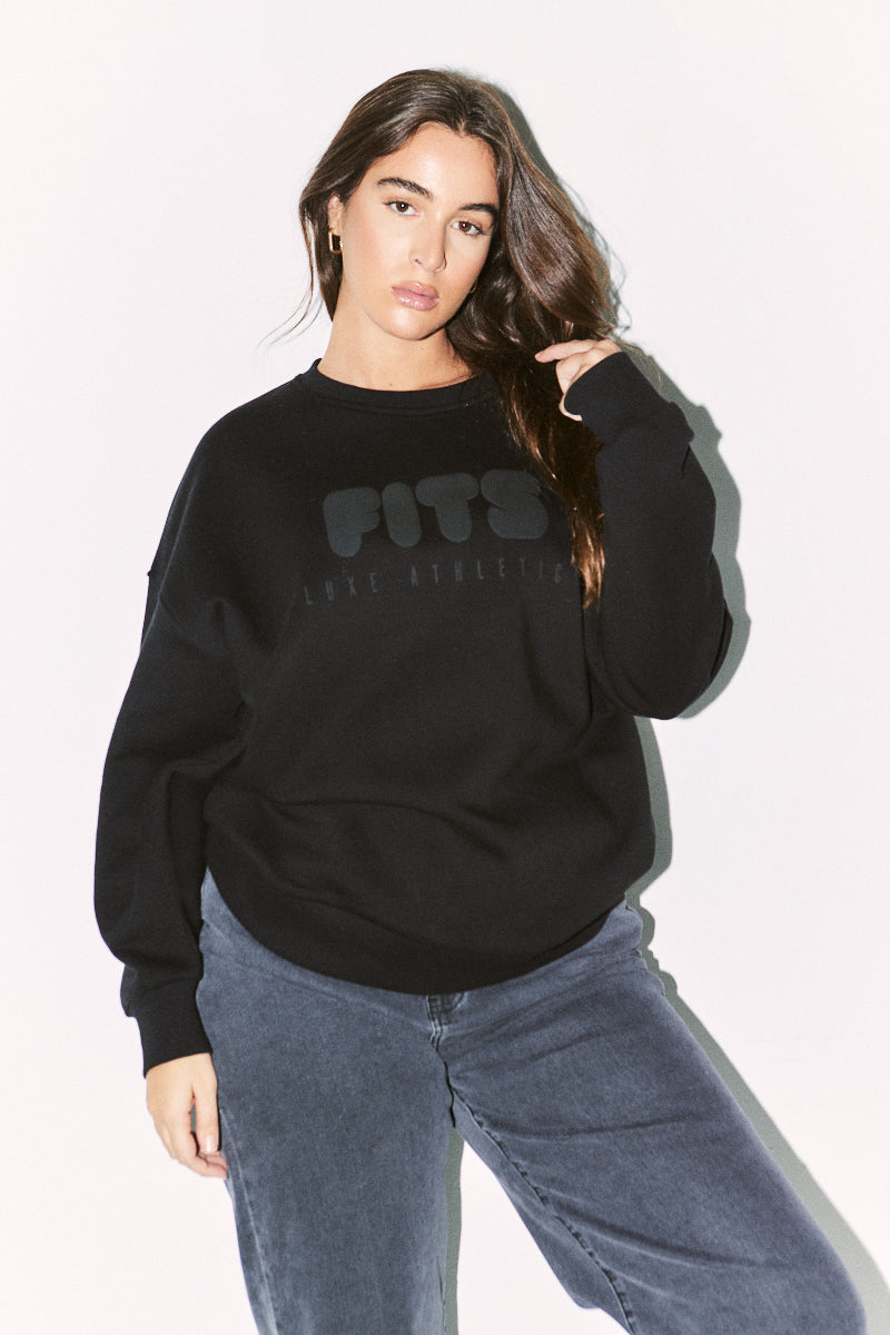 Fits Printed Crew Neck Sweatshirt