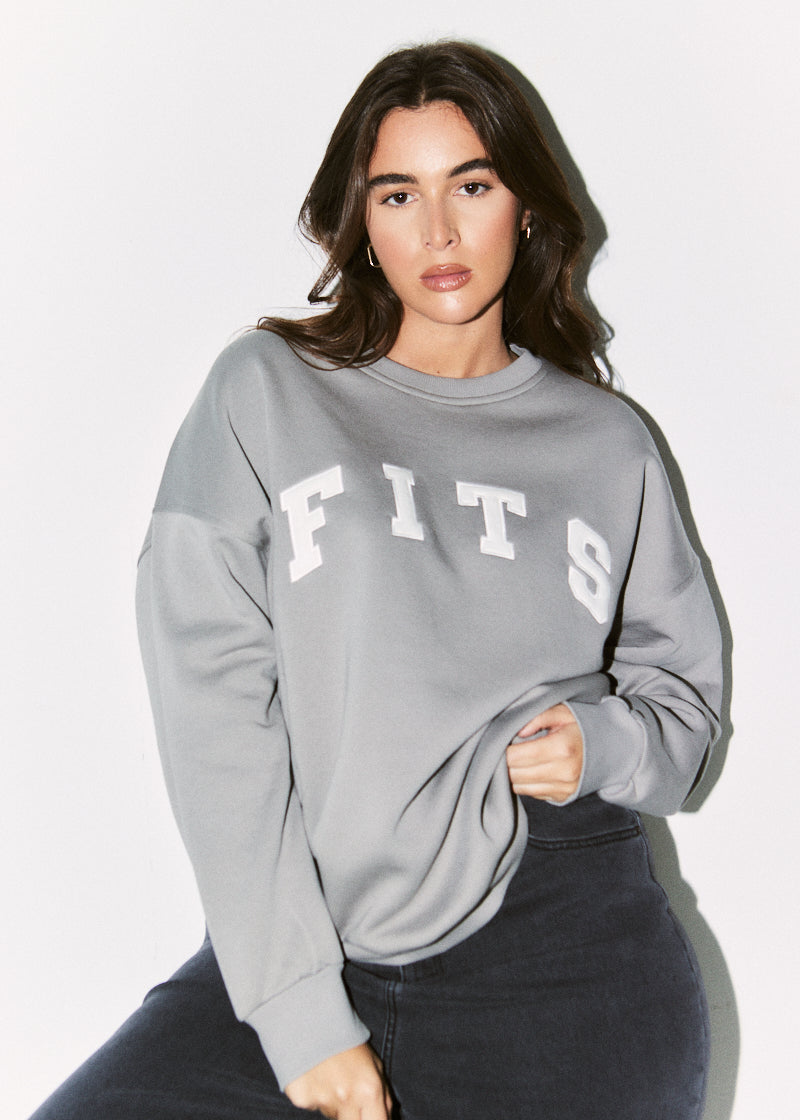 Fits Embroidered Crew Neck Sweatshirt