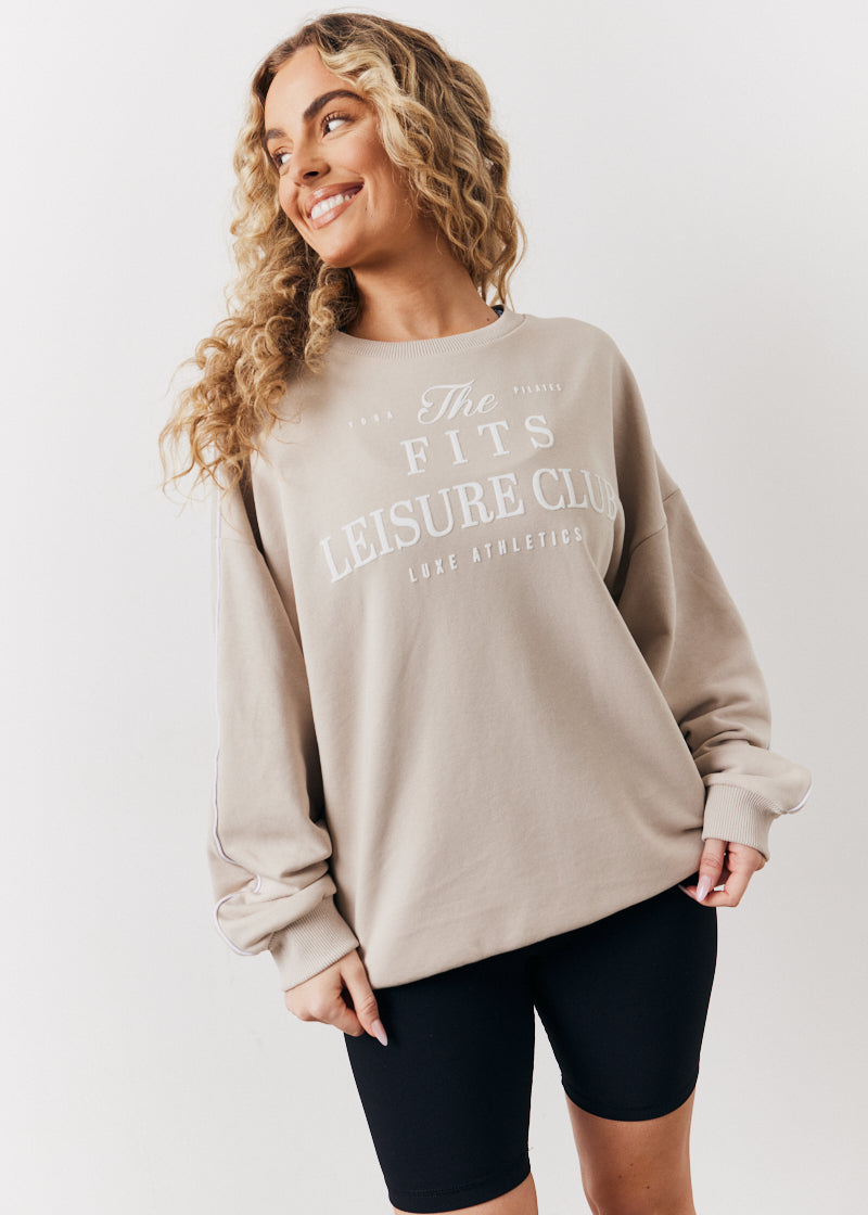 Stone Fit Leisure Club Graphic Oversized Sweatshirt