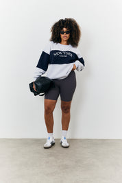 New York Colour Block Varsity Sweatshirt