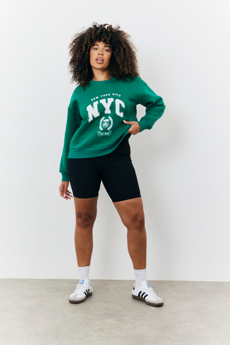 NYC Printed Varsity Sweatshirt