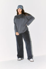 Fits Embroidered Crew Neck Long Sleeve T-Shirt
