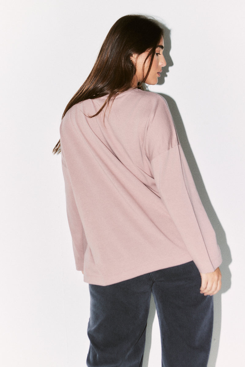 Fits Embroidered Crew Neck Long Sleeve T-Shirt