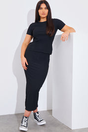 Short Sleeve Stripe Reversible Co-Ord Top