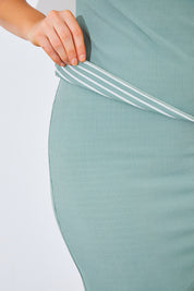 Short Sleeve Stripe Reversible Co-Ord Top