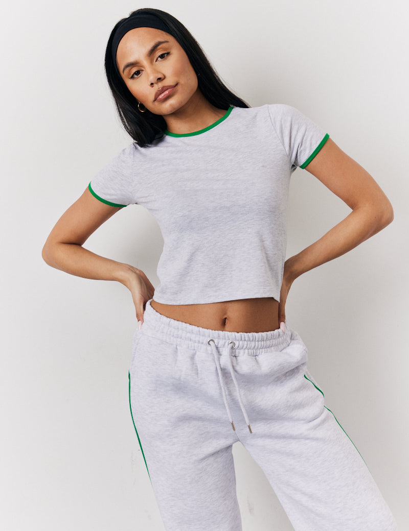 Grey Fits 90'S Crew Neck T Shirt