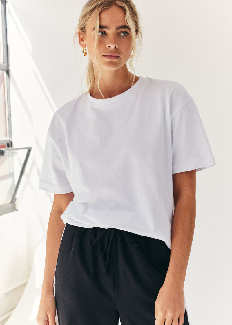 Oversized Boyfriend Embroidered Sleeve T-Shirt