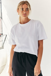 Oversized Boyfriend Embroidered Sleeve T-Shirt