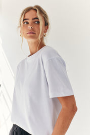 Oversized Boyfriend Embroidered Sleeve T-Shirt