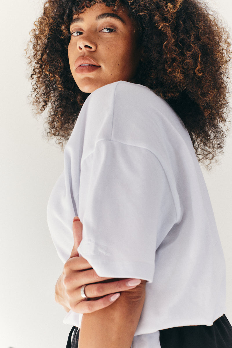 Oversized Boyfriend Embroidered Sleeve T-Shirt