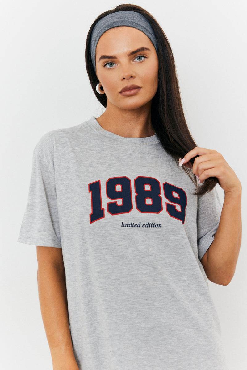 1989 Printed Crew Neck Graphic T-Shirt - InTheStyle