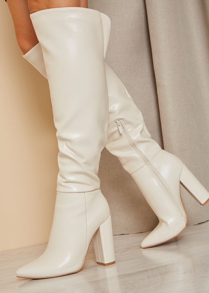 Pu Knee High Boots
