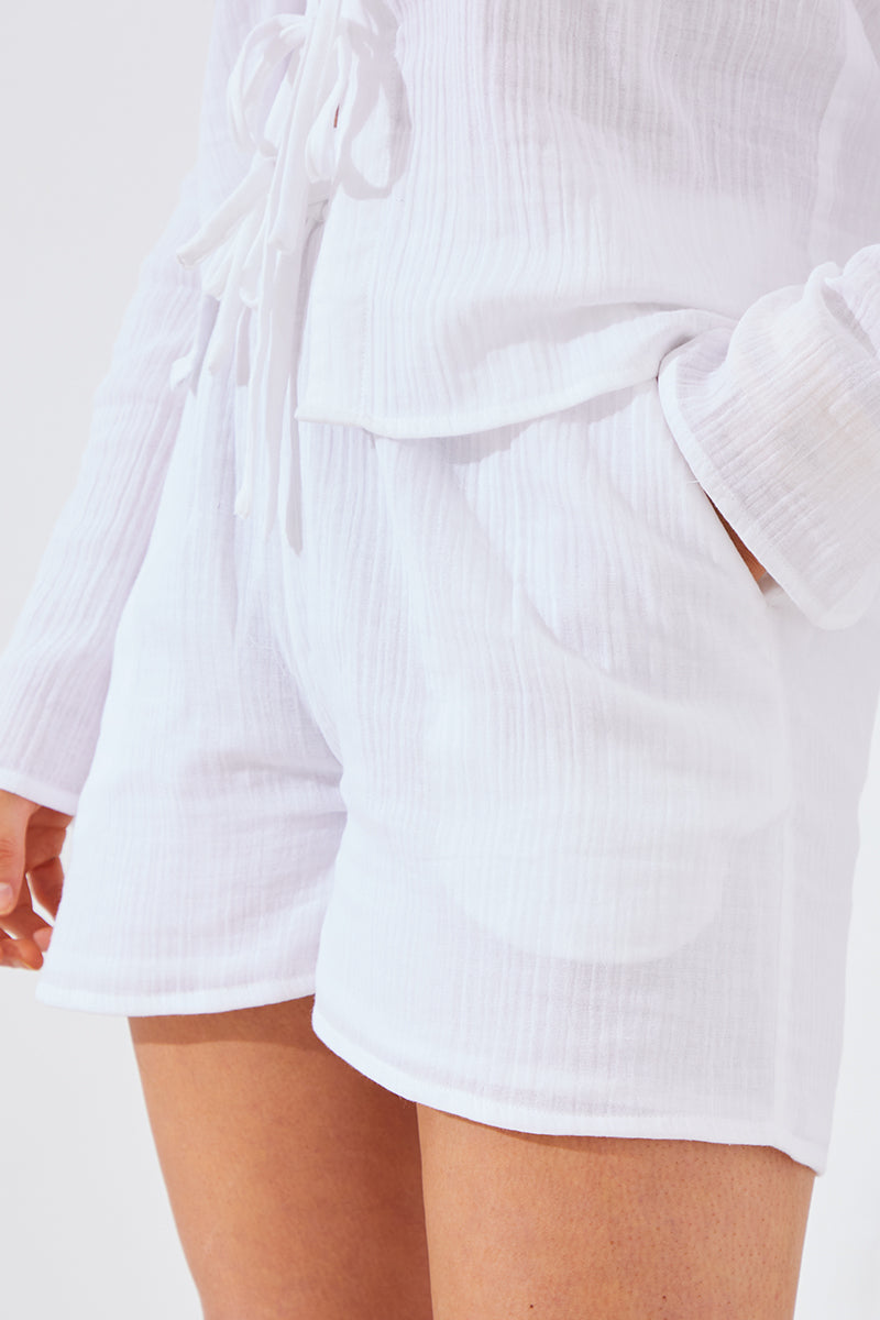 Linen Drawstring Shorts