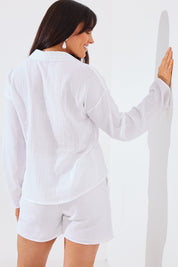 Linen Drawstring Shorts