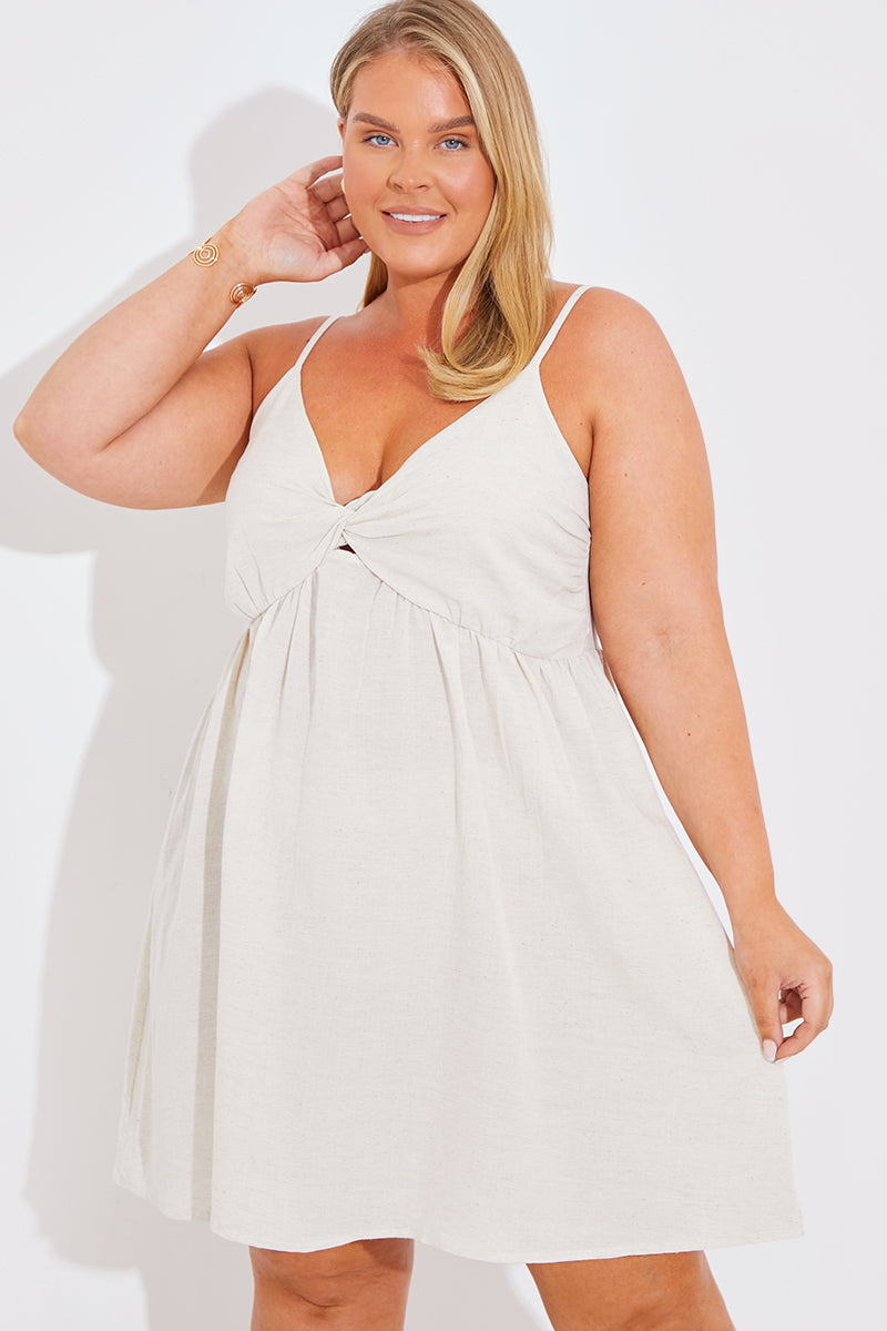 Strappy Twist Front Mini Dress