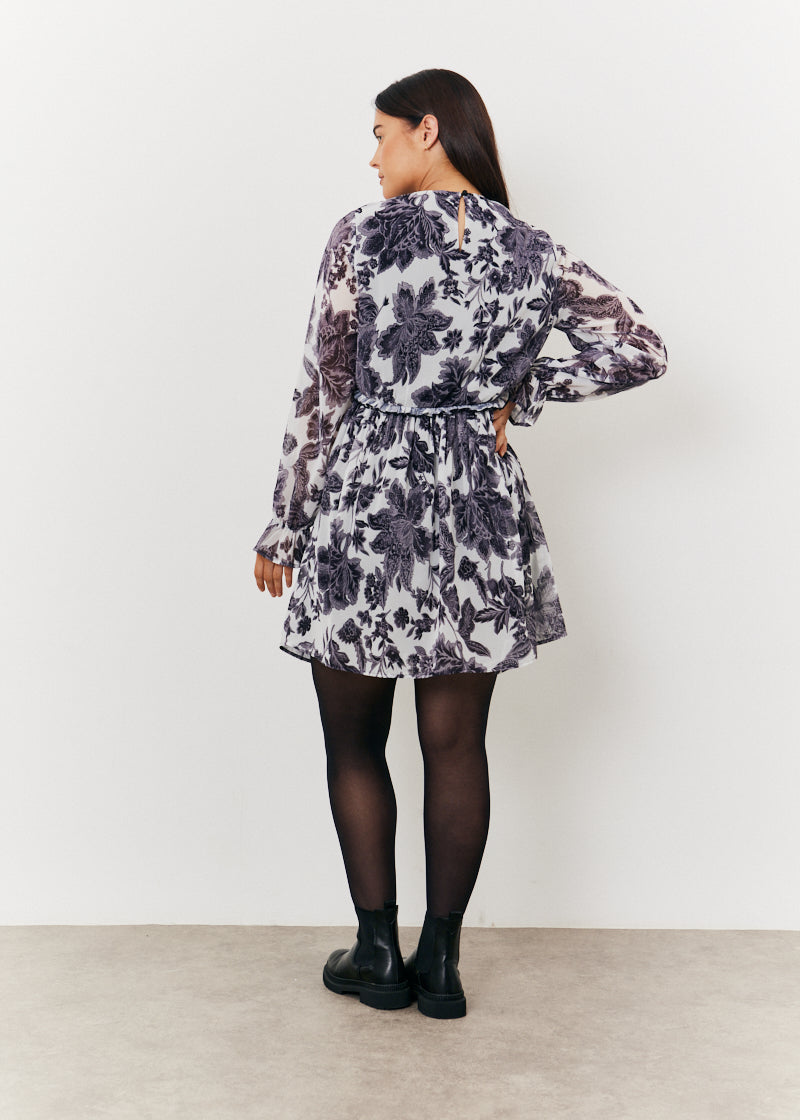 Maternity High Neck Printed Smock Dress