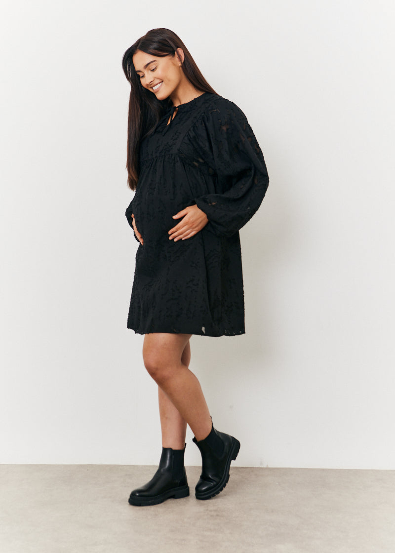 Maternity V Neck Smock Dress