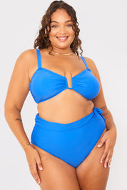 Tie Detail High Waist Bikini Bottoms