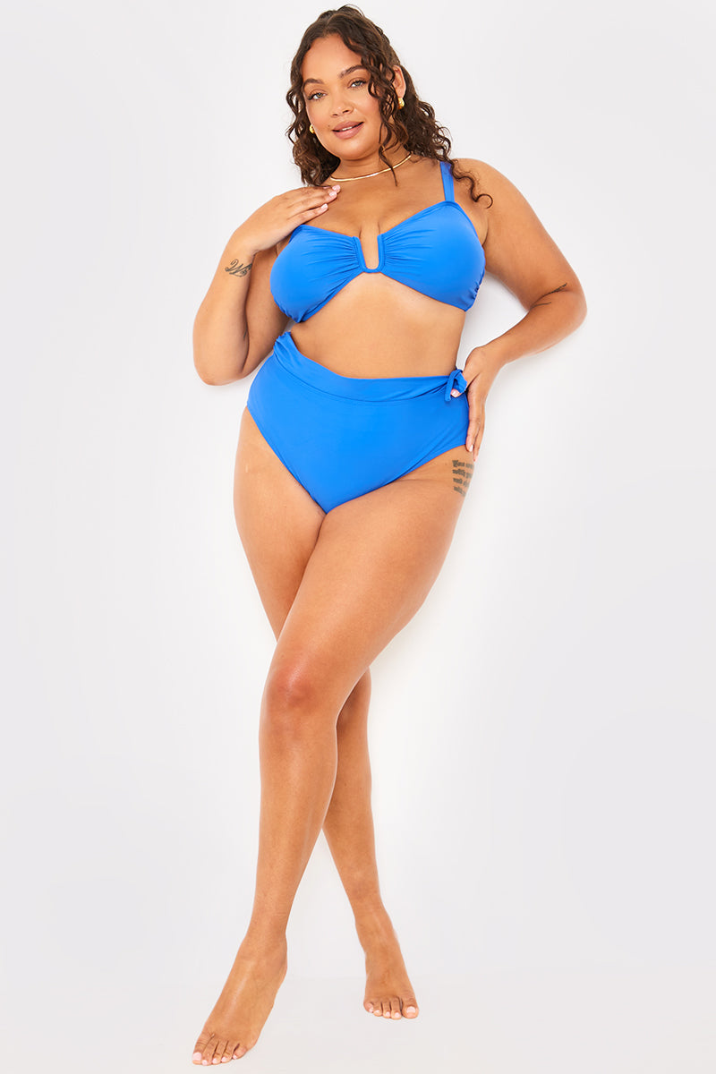 Tie Detail High Waist Bikini Bottoms