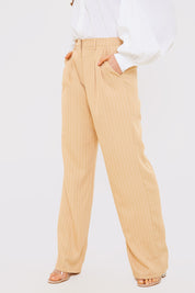 Pin Stripe Wide Leg Trousers
