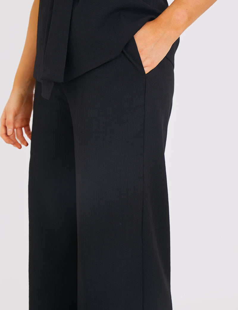 Textured Wide Leg Trousers