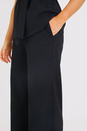 Textured Wide Leg Trousers