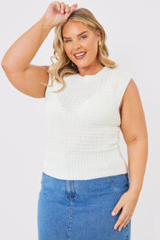 Waffle Knit Sleeveless Top