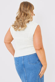 Waffle Knit Sleeveless Top
