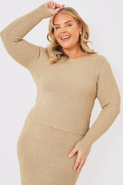 Interest Yarn Long Sleeve Top