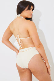 Rib Boomerang High Leg Bikini Bottom