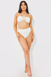 Textured Corhalter Bikini Top