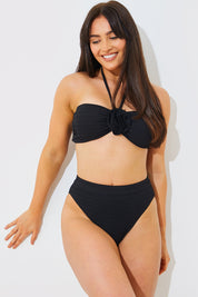 Textured Corhalter Bikini Top