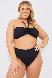Textured Corhalter Bikini Top