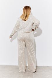 Sequin Wide Leg Trouser