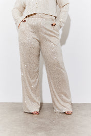 Sequin Wide Leg Trouser