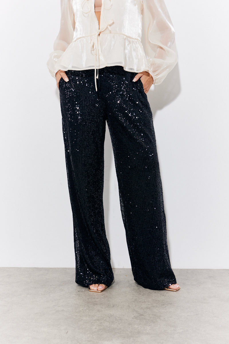 Sequin Wide Leg Trouser