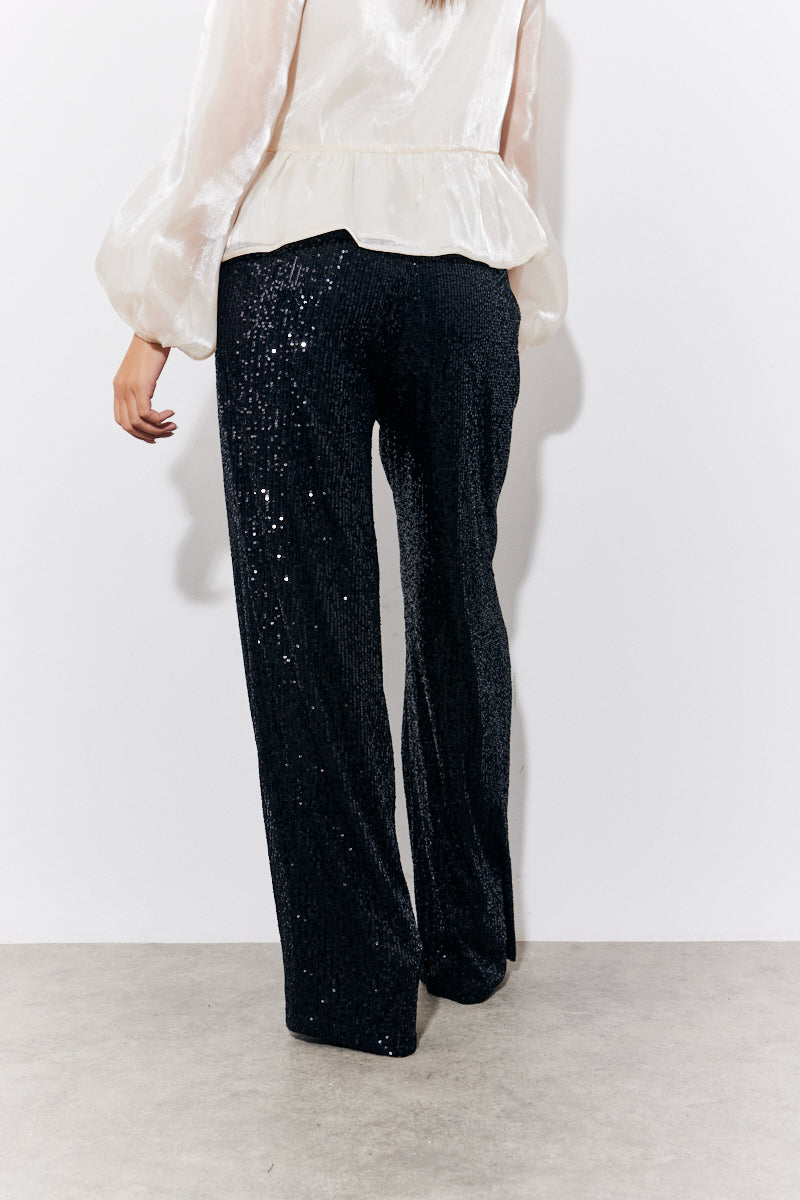 Sequin Wide Leg Trouser