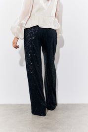 Sequin Wide Leg Trouser