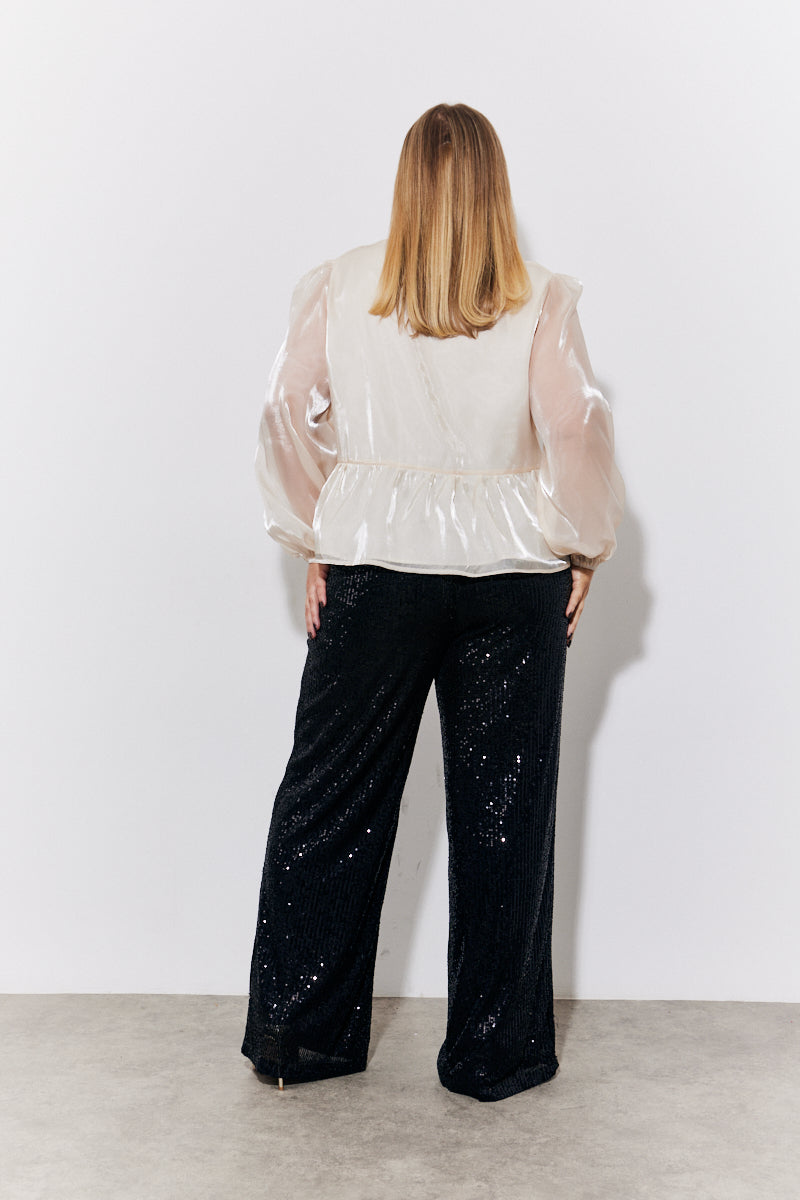 Sequin Wide Leg Trouser