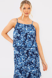 Floral Tiered Frill Detail Midaxi Dress