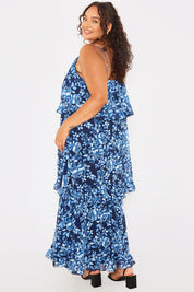 Floral Tiered Frill Detail Midaxi Dress
