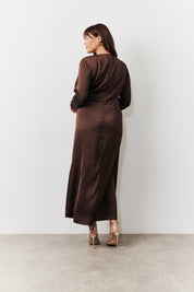 Satin Twist Detail Maxi Dress