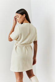 Boucle Belted Mini Dress