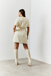 Boucle Belted Mini Dress