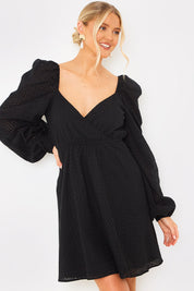 Broderie Cut Out Mini Dress